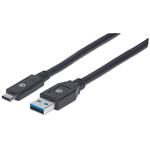 Manhattan Kábel USB-C 3.1 Gen1, USB C/USB A M/M 3m čierny 354981