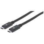 Manhattan Kábel USB-C 3.1 Gen1, USB C/USB C M/M 2m čierny 354905