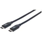 Manhattan Kábel USB-C 3.1 Gen2, USB C/USB C M/M 50cm čierny 354899