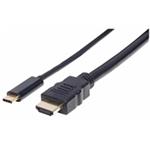 Manhattan kabel USB-C na HDMI, 2m, černá 151764