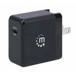 Manhattan nabíječka - 65 W, USB-C Power Delivery (PD), Interchangeable US, EU and UK Plugs, černá 102278