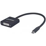 MANHATTAN převodník z USB 3.1 na DVI (Type-C Male to DVI Female, Black) 152051