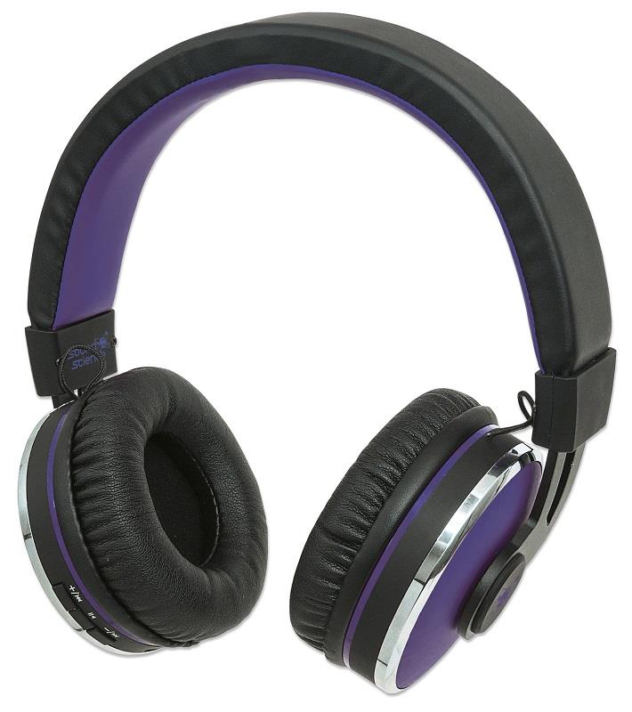 Manhattan Sound Science Cosmos bluetooth slúchadlá s mikrofónom, fialové 178372