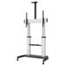 MANHATTAN stojan TV (60" to 100"), Low-Profile TV Wall Mount, hliníková konstrukce, černo-stříbrná 461672