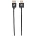 MANHATTAN Ultra-thin High Speed HDMI Cable with Ethernet, HEC, ARC, 3D, 4K, HDMI Male to Male, Shielded, Black, 0 394406