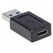 Manhattan USB adaptér, USB 3.1 Gen 2, USB-A Male na USB-C Female, 10 Gbps, černá 354714