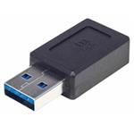 Manhattan USB adaptér, USB 3.1 Gen 2, USB-A Male na USB-C Female, 10 Gbps, černá 354714