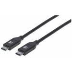 Manhattan USB-C kabel, USB 2.0, Male na Male, 480 Mbps, 5 A, 2m, černá 355247