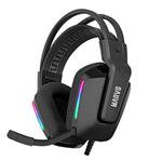 Marvo H8619, slúchadlá s mikrofónom, ovládanie hlasitosti, čierna, podsvietená, 3.5 mm jack + rozdv H8619 BK