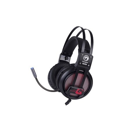 Marvo HG9028, slúchadlá s mikrofónom, ovládanie hlasitosti, čierna, 7.1 surround (virtuálne), USB p