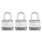 Master Lock Titanový visací zámek - Excell - 45mm (3 ks / blistr) M1EURTRI