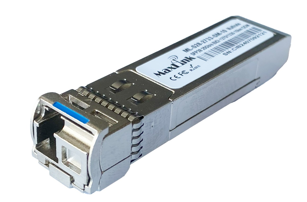 MaxLink 25G SFP28 optický modul, 1270/1330nm, SM, BiDi, 10km, 1x LC konektor ML-S28-2733-SM-10