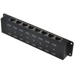 MaxLink pasivní POE panel, 8 portů POE-BOX8