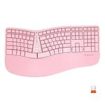 Meetion DirectorW Ergonomická klávesnica bezdrôtová US, ružová