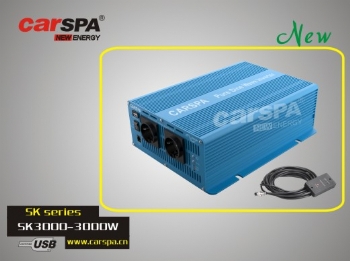 Měnič napětí Carspa SKD3000UR 12V/230V+USB 3000W SKD3000UR-122