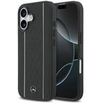 Mercedes Leather Star Pattern and Stripes MagSafe Zadný Kryt pre iPhone 17 čierny 57983127869