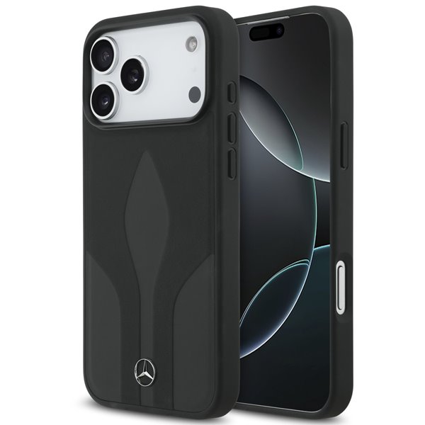 Mercedes Leather The Move MagSafe Zadný Kryt pre iPhone 17 Pro Max čierny 57983127856