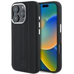 Mercedes Liquid Silicon Stripes Pattern MagSafe Zadný Kryt pre iPhone 16 Pro čierny 57983126270
