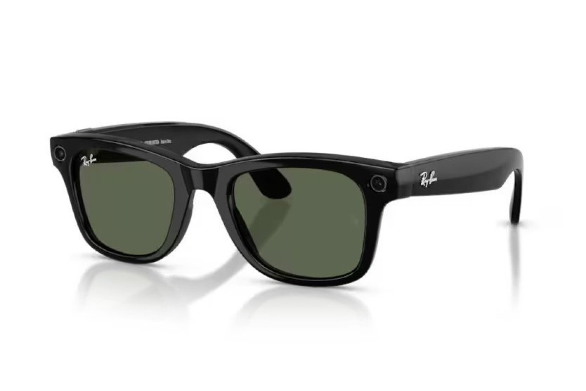 Meta Ray-Ban Gen2 Wayfarer, Black, G15 Green (Large) RW4012 601/71 53-22