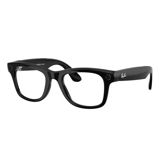 Meta Ray-Ban Gen2 Wayfarer, Shiny Black, Green transitions (Large) RW4012 601/1M53