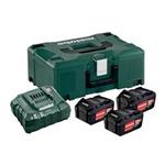 Metabo Basic-Set 3 x 4.0 Ah akumulátory s nabíjačkou + MetaLoc kufrík 685063000
