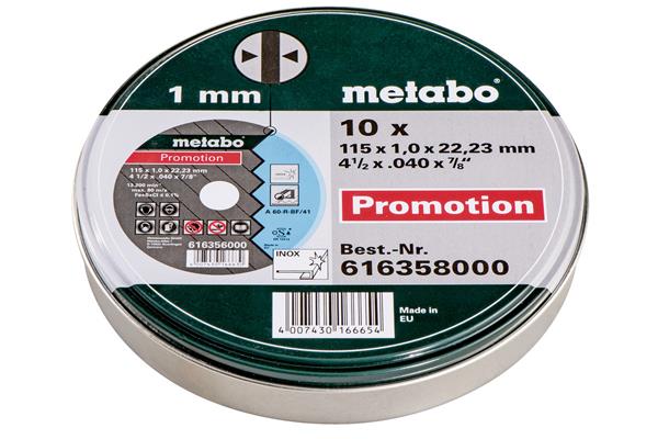 Metabo Rezný kotúč Promotion 115x1,0x22,23 Nerez TF 41, 10ks 616358000