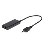 MHL kábel 11pin, HDTV adaptér z microUSB samec na HDMI samica, CABLEXPERT A-MHL-003