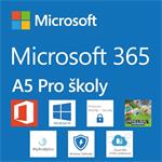 Microsoft CSP Microsoft 365 A5 for faculty (pro školy) předplatné 1 rok, vyúčtování měsíčně AAA-73040
