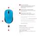 Microsoft Mouse Wireless Mobile 3500, Cyan Blue GMF-00272