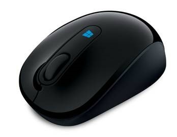 Microsoft Myš Sculpt Mobile Mouse, 1 ks AA, 2.4 [GHz], laserová, 3tl., 1 koliesko, bezdrôtová, čier 43U-00003