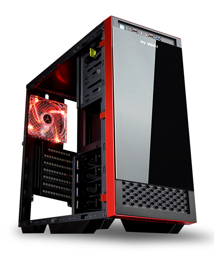 Midi ATX skříň In Win 503 Black/Red