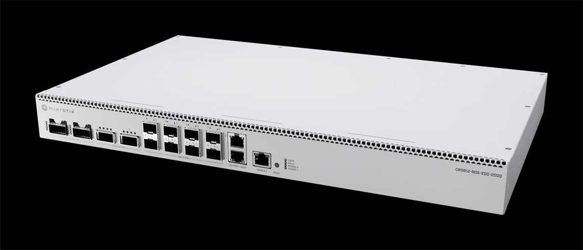 MIKROTIK CRS812 DDQ with RouterOS L6, rackmount case CRS812-8DS-2DQ-2DDQ-RM