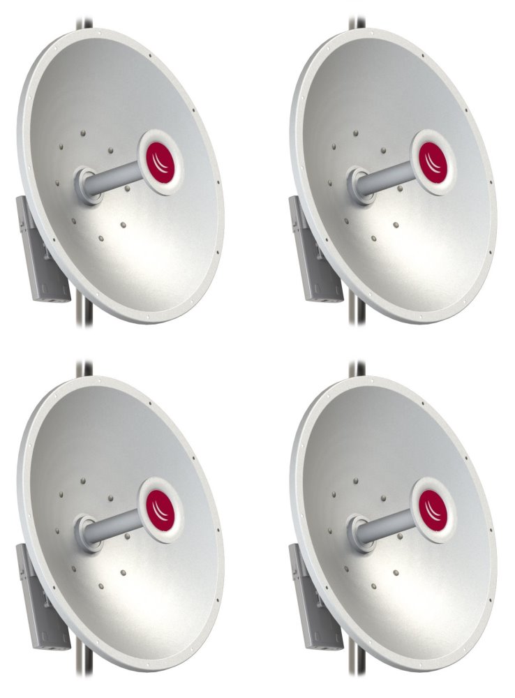 MikroTik mANT30 5 GHz Duplex MIMO, 30 dBi, 2x RSMA, precizní držák, pack 4ks MTAD-5G-30D3-4PA
