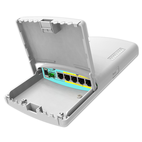 MIKROTIK RouterBOARD hEX PoE + L4 (800MHz; 128MB RAM, 5xGLAN switch, PoE in/out, zdroj) RB960PGS-PB