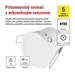 Mikrovlnný senzor prítomnosti IP20 24GHZ 2000W, biela 8592920157190