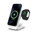 Mobile Origin Qi2 CompactStand 3-in-1 - White/Silver CMSTQ2-31-WHT