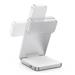 Mobile Origin Qi2 CompactStand 3-in-1 - White/Silver CMSTQ2-31-WHT