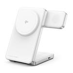 Mobile Origin Qi2 CompactStand 3-in-1 - White/Silver CMSTQ2-31-WHT