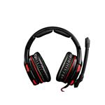 Modecom VOLCANO GHOST headset, herní sluchátka s mikrofonem, 2,2m kabel, USB 2.0, černá/červené podsvícen S-MC-832-GHOST