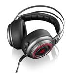 Modecom VOLCANO MC-833 SABER headset, herní sluchátka s mikrofonem, USB 2.0, 2,4m kabel, šedá/červené LED S-MC-833-SABER