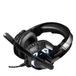 Modecom VOLCANO SHIELD 2 headset, herní sluchátka s mikrofonem, 2,2m kabel, 3,5mm jack, USB, černá, LED S-MC-849-SHIELD2