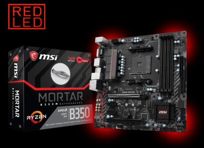 MSI B350M MORTAR / AM4 / Ryzen / 4x DDR4 / mATX
