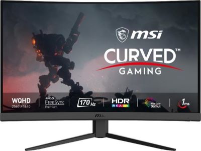 MSI Gaming monitor G27CQ4 E2, 27" zakřivený /2560x1440 (WQHD)/VA LED, 170Hz/1ms/3000:1/250cd / m2/ 2xHDMI/DP