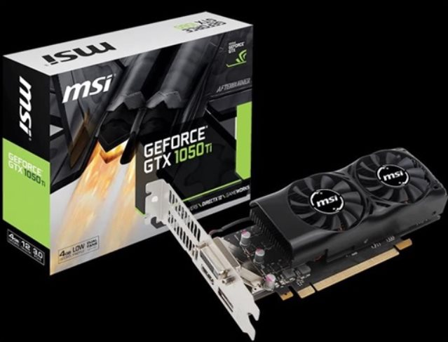 MSI GeForce GTX 1050 TI 4GT LP, 4GB GDDR5, DisplayPort, HDMI, Dual-link DVI
