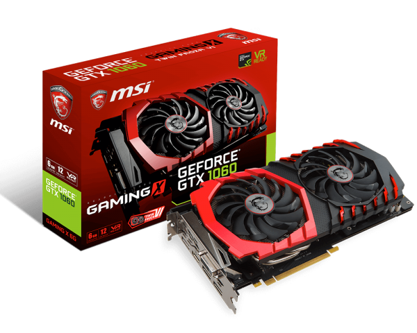 MSI GeForce GTX 1060 GAMING X 6G GDDR5, 3x DP, HDMI, DVI