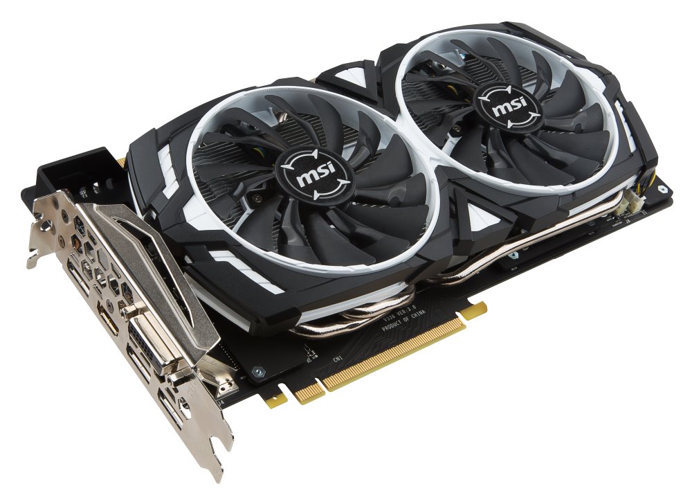 MSI GeForce GTX 1080 ARMOR 8G OC / PCI-E / 8192MB GDDR5X / HDMI / DP / DVI / VR Ready