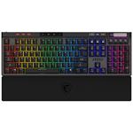 MSI herní klávesnice STRIKE PRO Wireless Silent/ bezdrátová 2,4GHz+BT/ mechanická/ RGB/ USB/ předložka/ S11-43US214-CLA