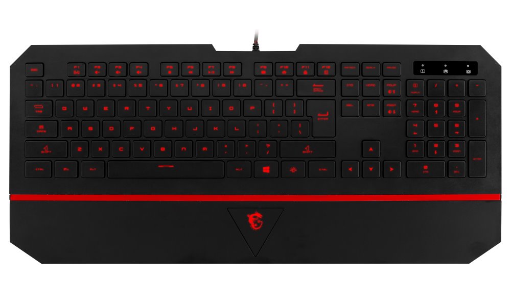 MSI klávesnice INTERCEPTOR DS4100 CZ / drátová / podsvícená / USB / CZ layout