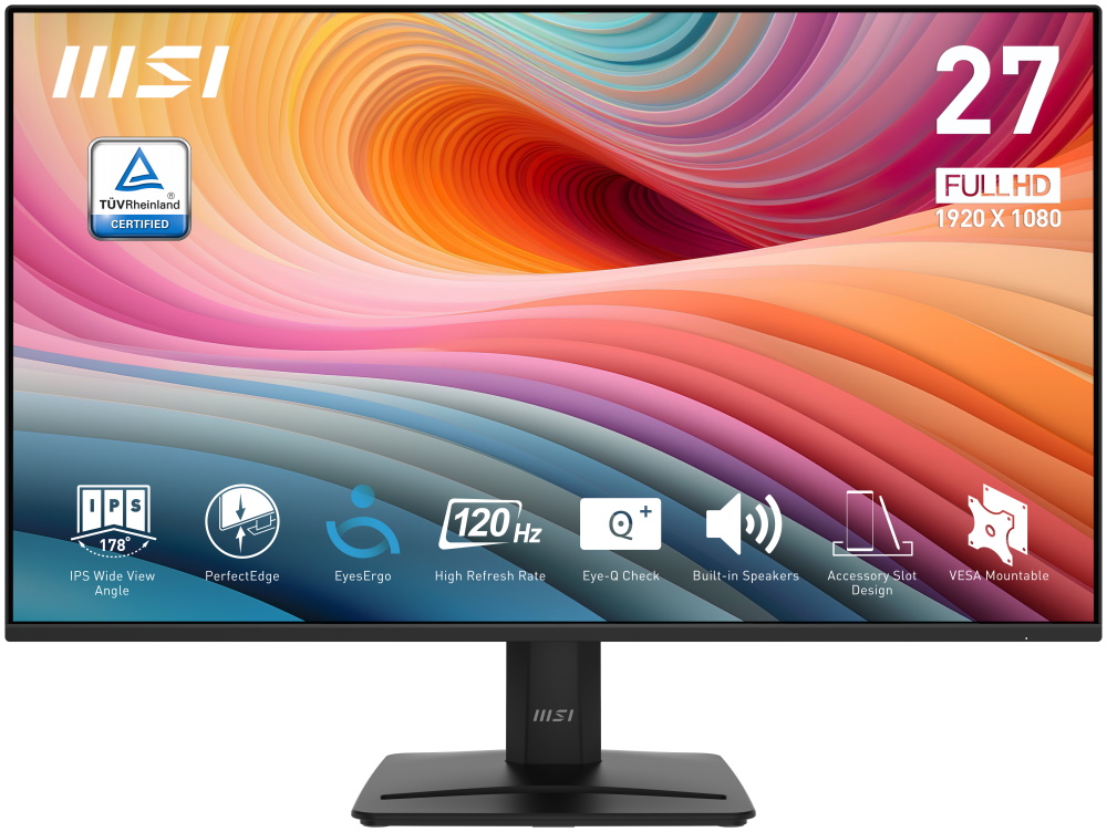 MSI PRO MP275 E2/ 27"/ 1920x1080/ IPS/ 1ms/ 120Hz/ 300cd/m2/ 1500:1/ HDMI/ DP/ VESA/ bílý