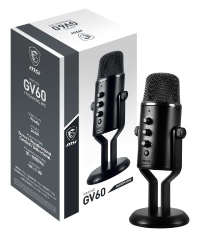 MSI streamovací mikrofon IMMERSE GV60 Streaming Mic/ černý OS3-XXXX002-000